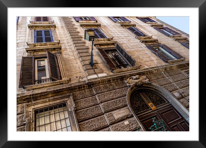 Trastevere Building Framed Mounted Print by Naylor's Photography