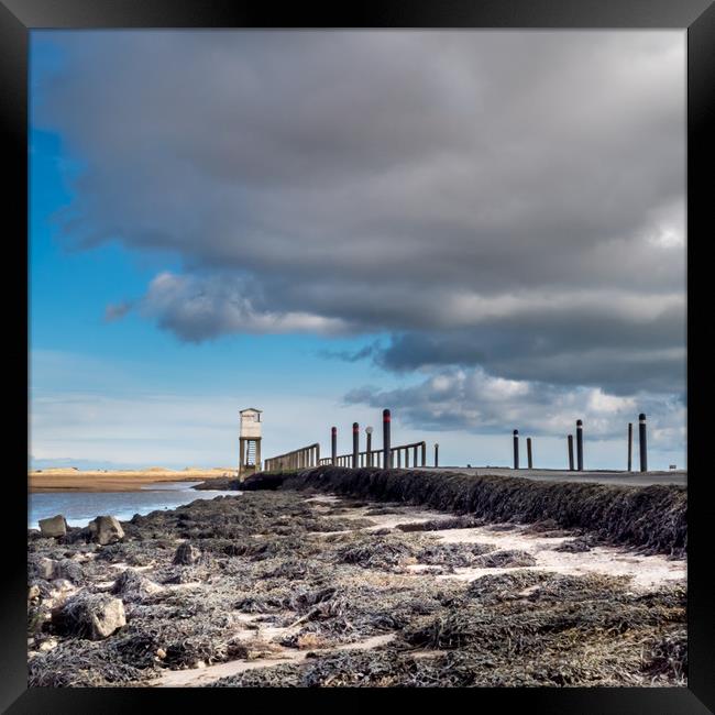 Lindisfarne causeway and refuge  Framed Print by Naylor's Photography