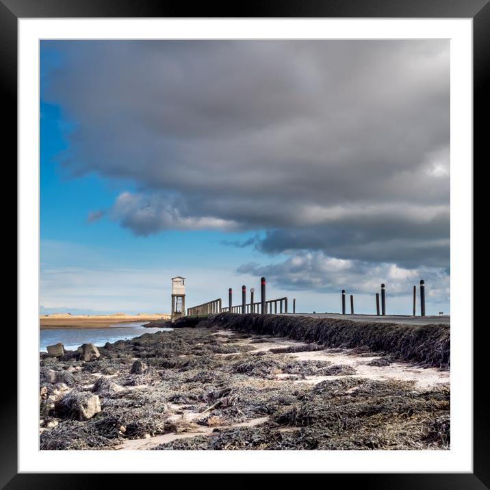 Lindisfarne causeway and refuge  Framed Mounted Print by Naylor's Photography