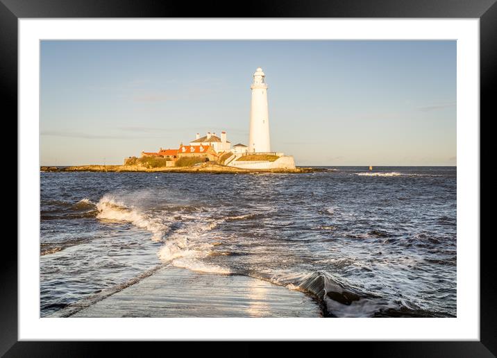A Winters Day at the lighthouse Framed Mounted Print by Naylor's Photography
