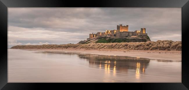 Reflections at Bamburgh Castle Framed Print by Naylor's Photography