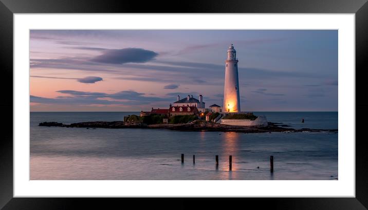 Dusk at St Marys Framed Mounted Print by Naylor's Photography