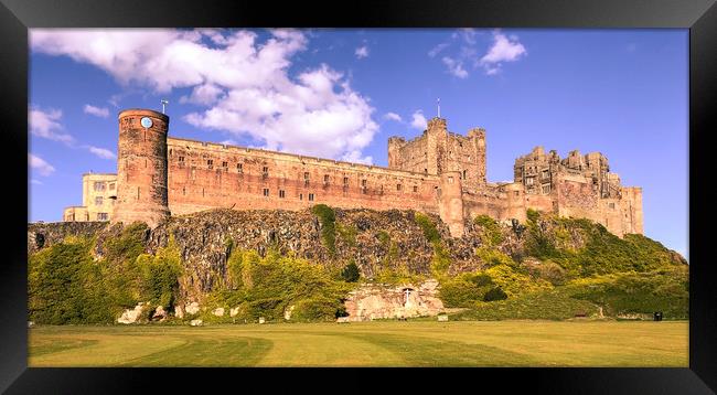 Peaceful tranquil beautiful Bamburgh Castle Framed Print by Naylor's Photography
