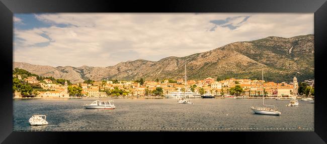 A view of Cavtat village  Framed Print by Naylor's Photography