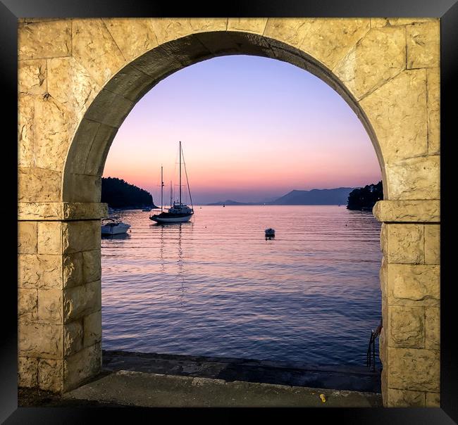 Arches in Cavtat Framed Print by Naylor's Photography