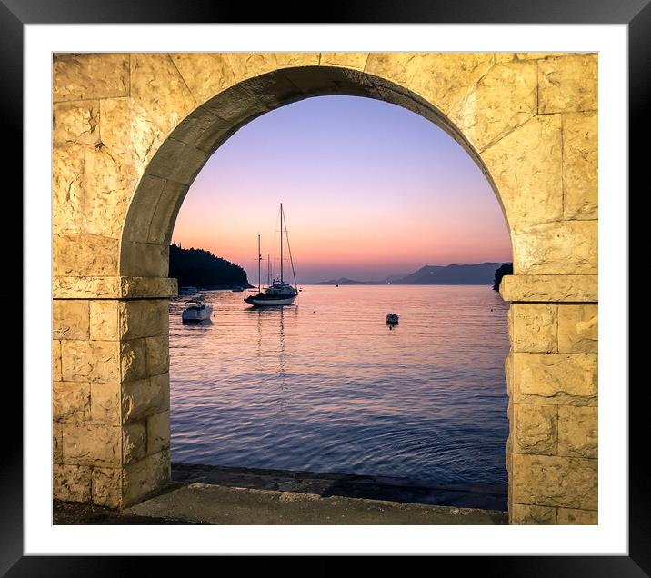 Stunning arches of Cavtat old town Framed Mounted Print by Naylor's Photography