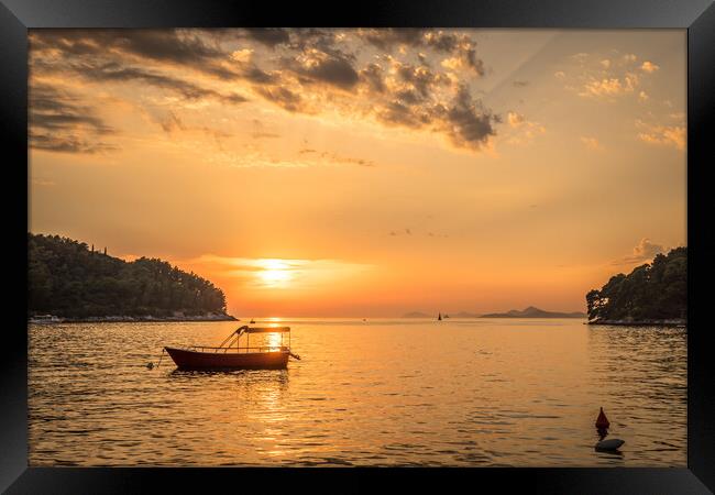 Time to eat in Cavtat Framed Print by Naylor's Photography