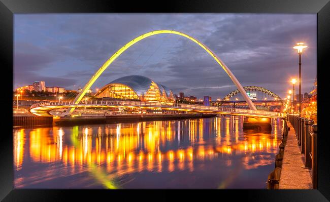 Reflections Millennium Bridge Framed Print by Naylor's Photography