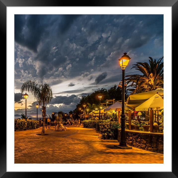 A beautiful  evening in Costa Adeje Framed Mounted Print by Naylor's Photography