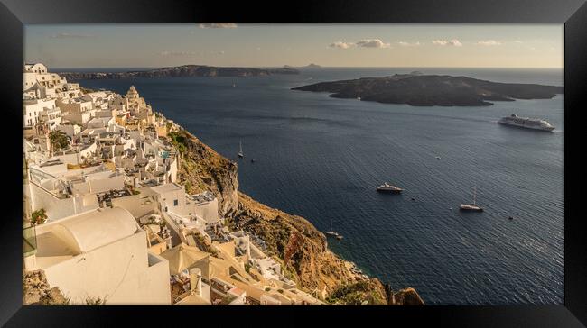 The view of Caldera of Santorini Framed Print by Naylor's Photography