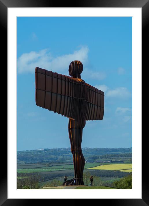 The Angel of the North Framed Mounted Print by Les Hopkinson