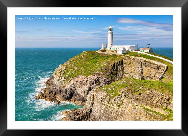 South Stack Lighthouse, Anglesey Framed Mounted Print by Colin & Linda McKie
