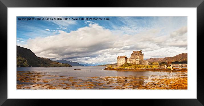 Panorama of Eilean Donan Castle, Scotland Framed Mounted Print by Colin & Linda McKie