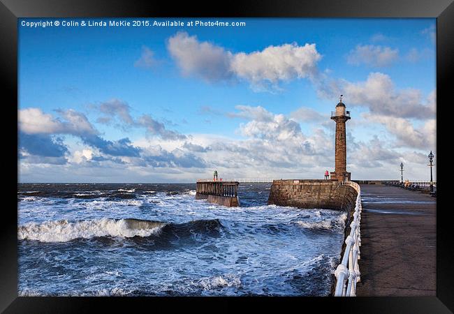 Bright Winter Day at Whitby, North Yorkshire Framed Print by Colin & Linda McKie