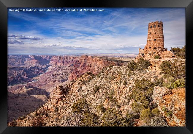 Desert View, Grand Canyon Framed Print by Colin & Linda McKie