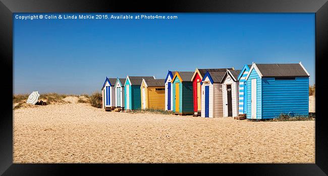 Beach Huts, Southwold 2 Framed Print by Colin & Linda McKie