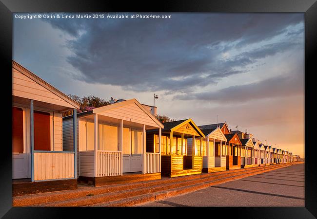 Beach Huts, Southwold at Sunrise 5 Framed Print by Colin & Linda McKie