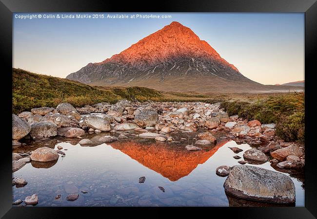First Light on Buachaille Etive Mor Framed Print by Colin & Linda McKie