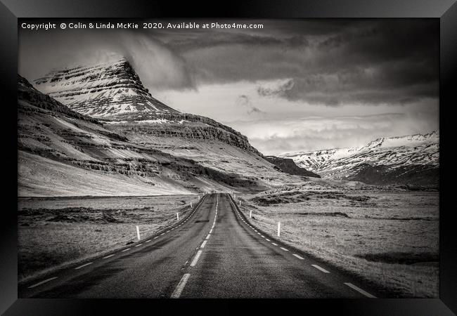 Highway 1, South Iceland Framed Print by Colin & Linda McKie