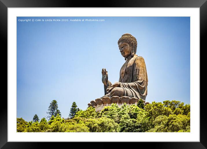 Hong Kong, The Big Buddha Framed Mounted Print by Colin & Linda McKie