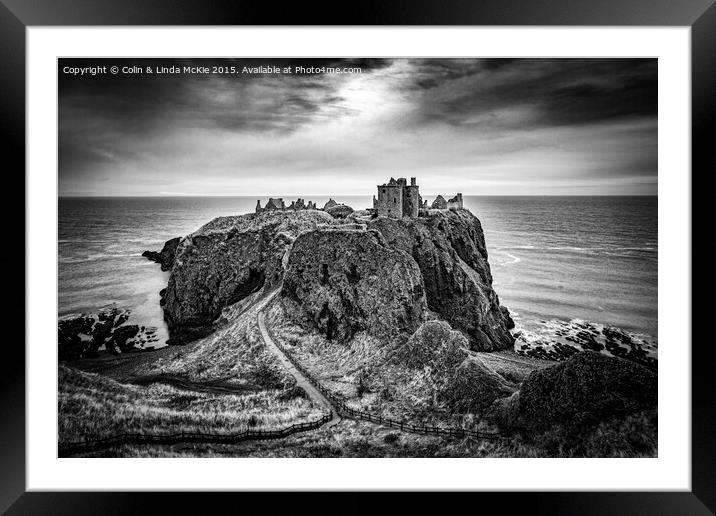 Dunottar Castle, Scotland Framed Mounted Print by Colin & Linda McKie