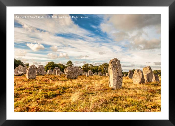 Carnac Alignments, Brittany, France Framed Mounted Print by Colin & Linda McKie