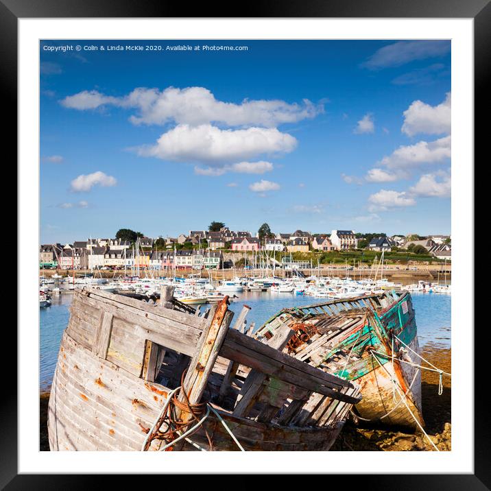 Derelict Fishing Boats, Camaret-sur-Mer Framed Mounted Print by Colin & Linda McKie