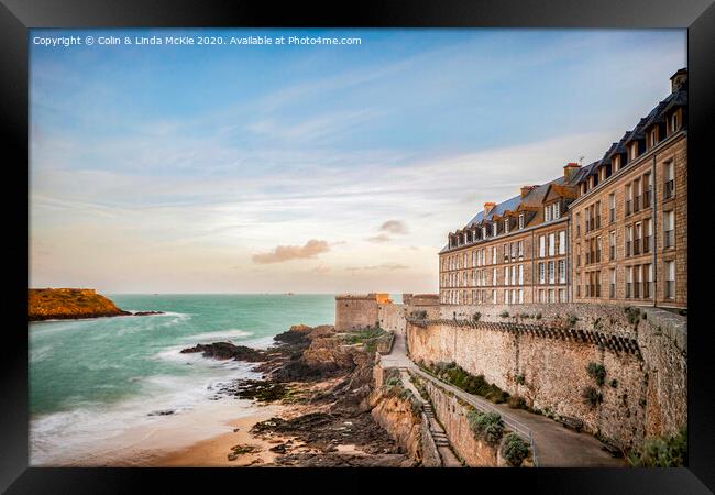 Saint-Malo in Early Morning Framed Print by Colin & Linda McKie