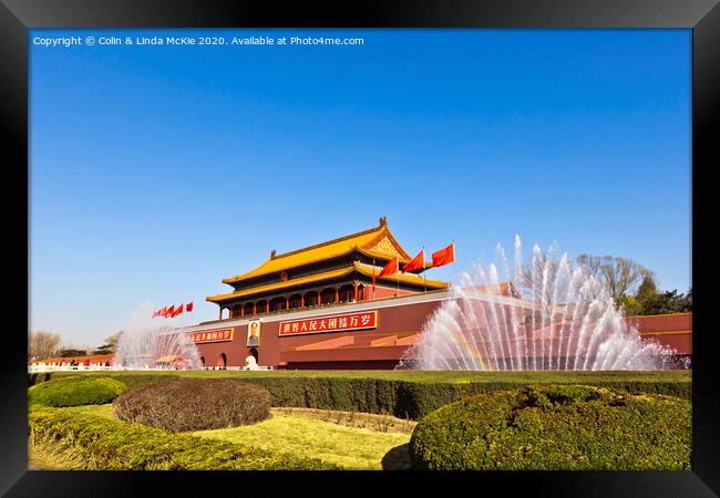 Tian'anmen, the Gate of Heavenly Peace, Beijing Framed Print by Colin & Linda McKie