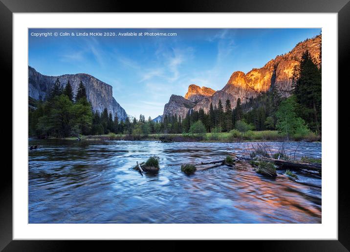 Yosemite Valley Framed Mounted Print by Colin & Linda McKie