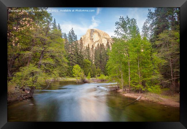 Merced River & Half Dome, Yosemite Framed Print by Colin & Linda McKie