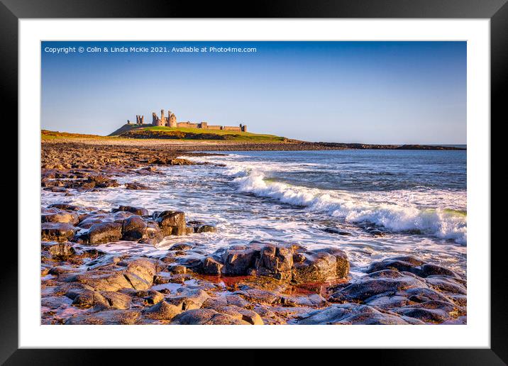 Morning, Dunstanburgh Castle Framed Mounted Print by Colin & Linda McKie