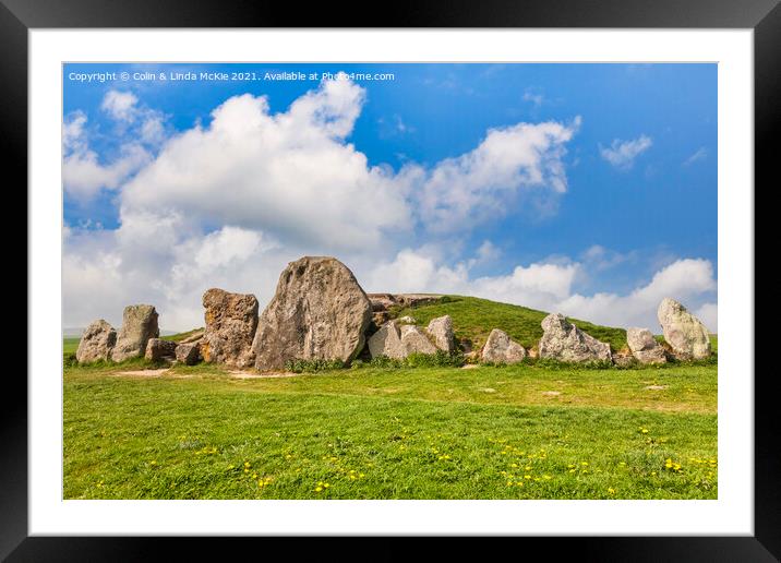 West Kennet Long Barrow Framed Mounted Print by Colin & Linda McKie