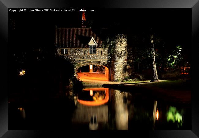  Pull's Ferry at Night Framed Print by John Stone