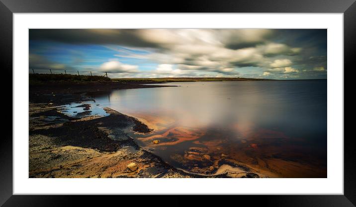 BE0021W - Whiteholme Reservoir - Wide Framed Mounted Print by Robin Cunningham