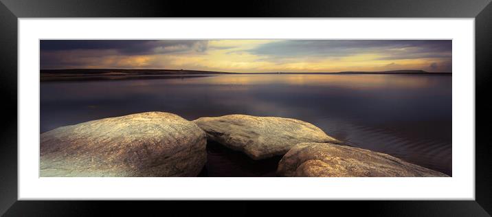 BE0017P - Whiteholme Reservoir - Panorama Framed Mounted Print by Robin Cunningham