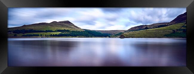 GM0001P - Dovestone Reservoir - Panorama Framed Print by Robin Cunningham