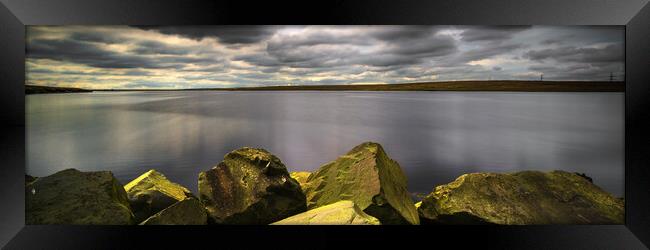 BE0006W - Blackstone Edge Reservoir - Panorama Framed Print by Robin Cunningham