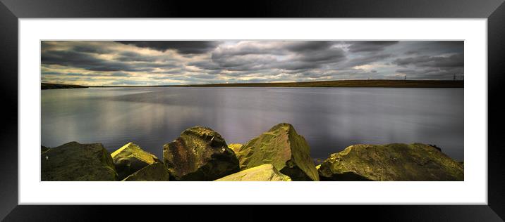 BE0006W - Blackstone Edge Reservoir - Panorama Framed Mounted Print by Robin Cunningham