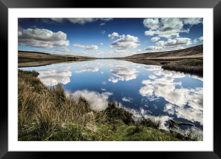 BE0014S - Withens Clough Reservoir - Standard Framed Mounted Print by Robin Cunningham