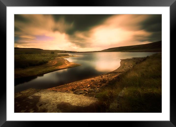 BE0013S - Withens Clough Reservoir - Standard Framed Mounted Print by Robin Cunningham