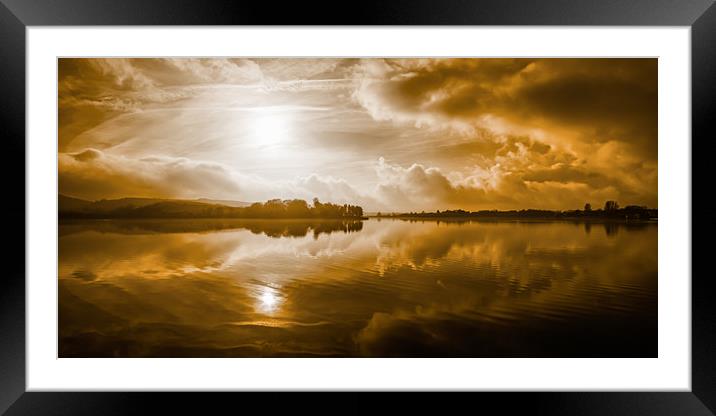 HL0006W - Hollingworth Lake - Wide Framed Mounted Print by Robin Cunningham