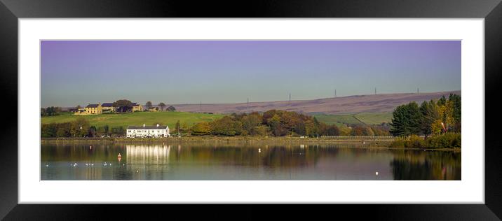 HL0005P - Hollingworth Lake - Panorama Framed Mounted Print by Robin Cunningham