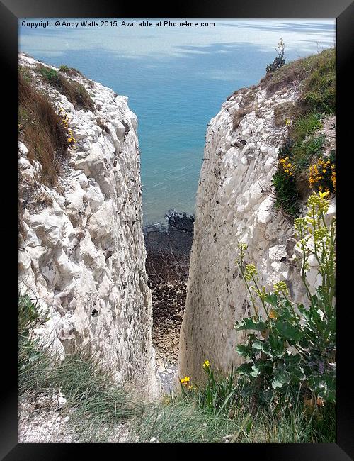 Please Mind the Gap, White Cliffs Of Dover Framed Print by Andy Watts