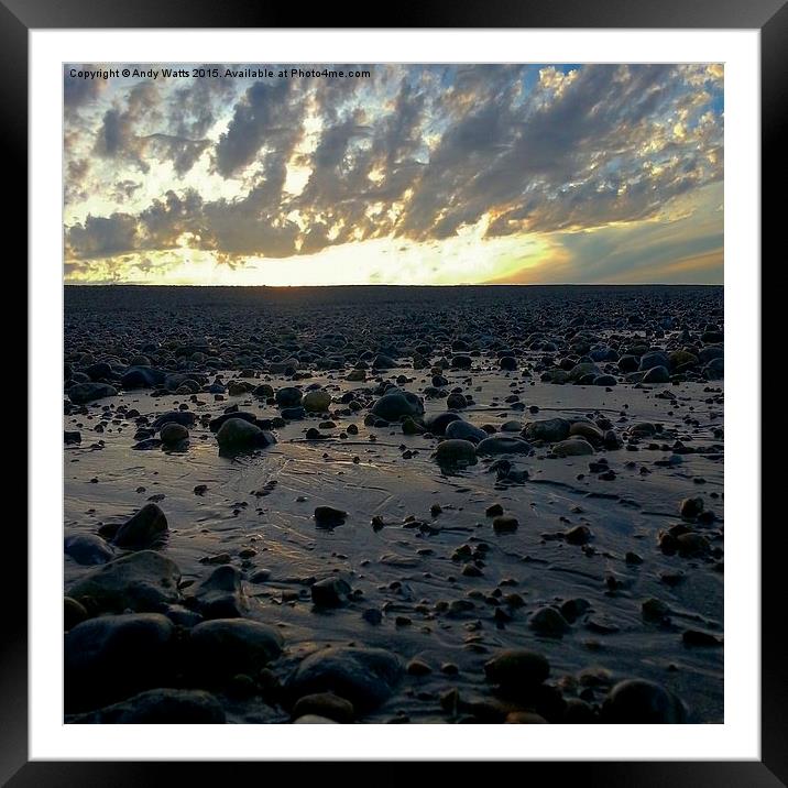  The Beach, Deal, Kent Framed Mounted Print by Andy Watts