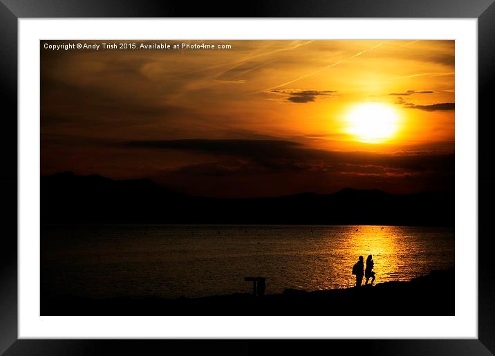  bathe in sunset Framed Mounted Print by Andy Trish