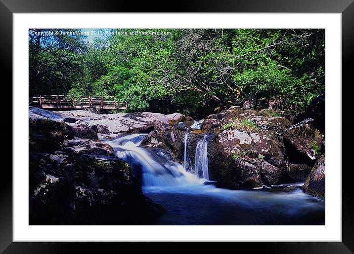 Aira Beck above High Force Framed Mounted Print by James Wood