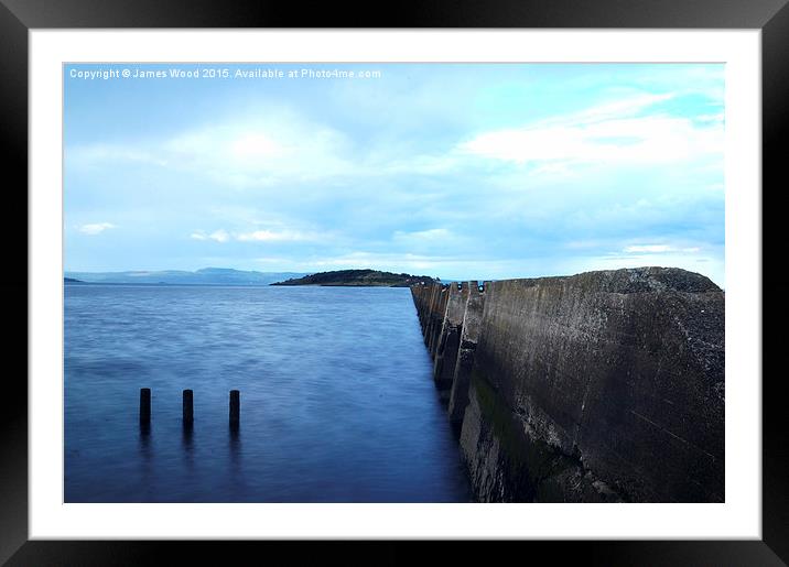 Cramond Island  Framed Mounted Print by James Wood