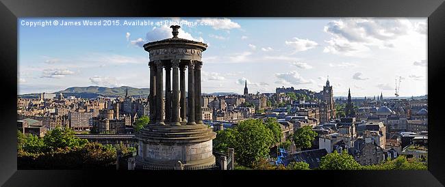  Calton Hill Panorama Framed Print by James Wood