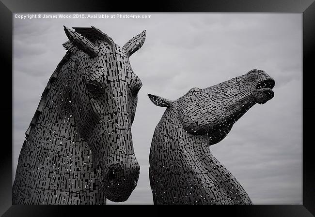 The Kelpies  Framed Print by James Wood